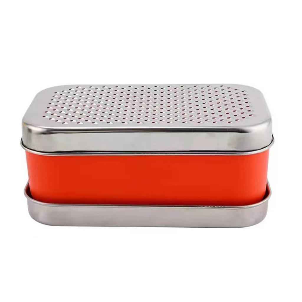 Stainless Steel Cheese with Food Saver Container Grater Oval Shape Multi Function Vegetable Slicer Kitchen Gadget For Cooking