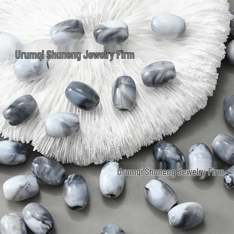 Acryl Zweifarbig Großlochperlen: DIY Schmuck-, Bekleidungs- & Accessoire-Komponenten