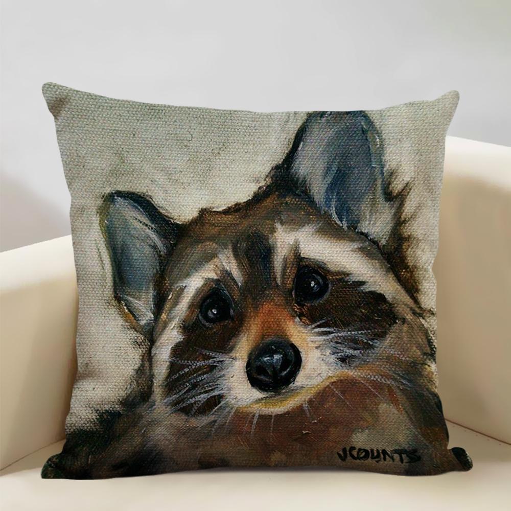 Farm Animals Cows Sheep Pigs Cushion Cover Bedroom Sofa Decorative Pillow Case 45x45CM High-quality Linen Office Accessories