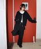 RONRON Skirt Layered Sweat Pants Black
