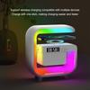 Multifunctional Bluetooth Speakers Atmosphere RGB Desk Clock Nightlight Wireless Charger  for iPhone Samung Xiaomi Fast Charging
