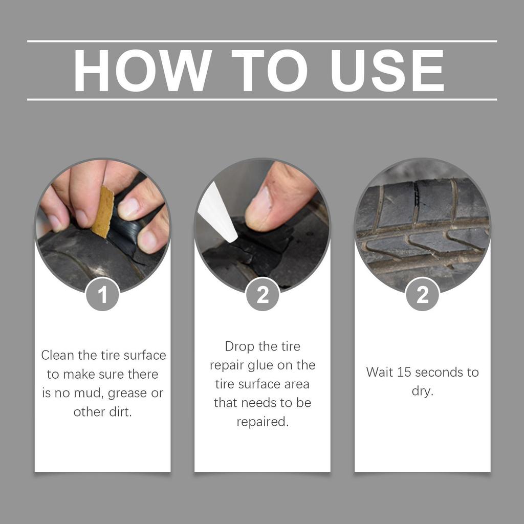 RAYHONG Car Tire Repair Rubber Car Tire Repair Rubber Cracked Tire Maintenance Sealant