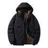 Winter Man Fleece Outdoor Casual Jacket Man Hooded Outwear Warm Jacket Man Multi Pocket Thicken Jacket Male Run Work Safari Coat