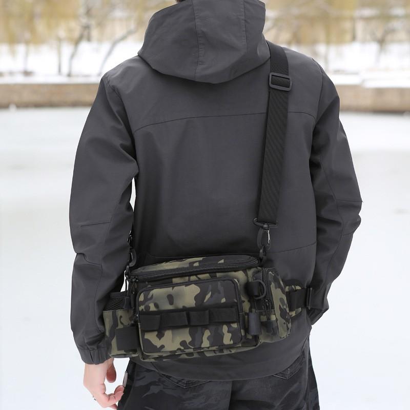 Multi-Functional Fishing Waist Pack Lightweight Single Shoulder Bag Outdoor Angling Gear Storage