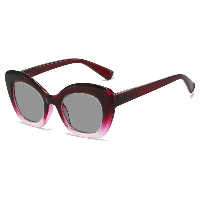 Women's Fashion Trend Cat Eye Myopia Sunglasses Elegant Personalized Thick and Durable UV Resistant Glasses Diopter To -4.0
