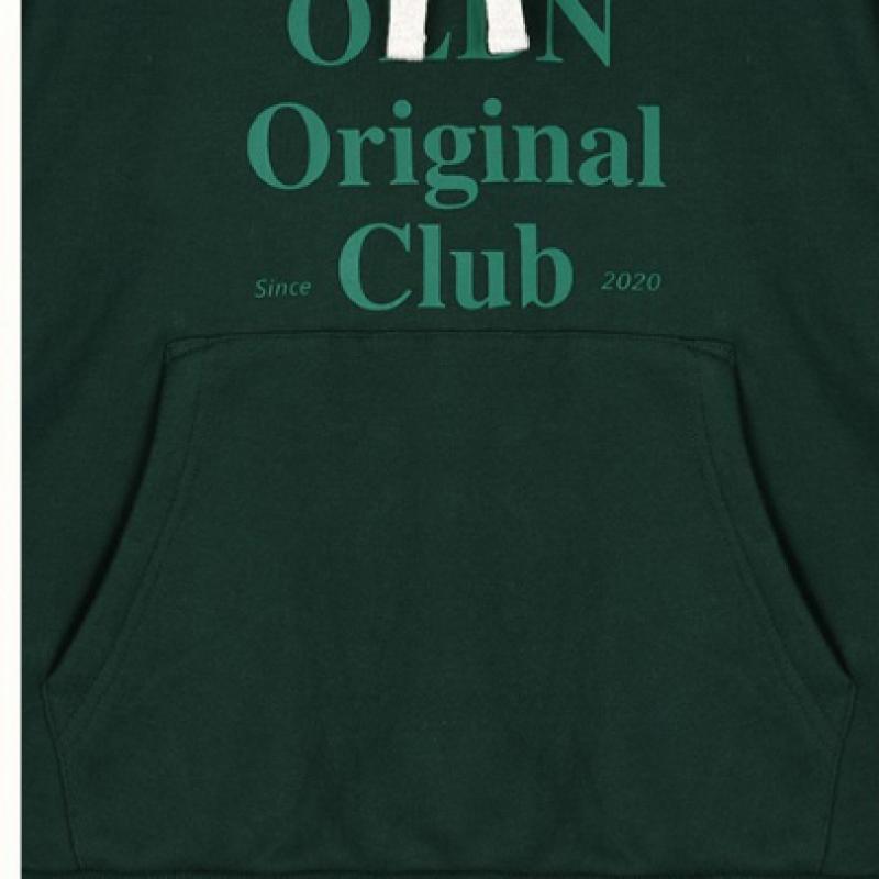  Olivan  OverfiT Kangaroo PockeT Hooded T shirT  Green 