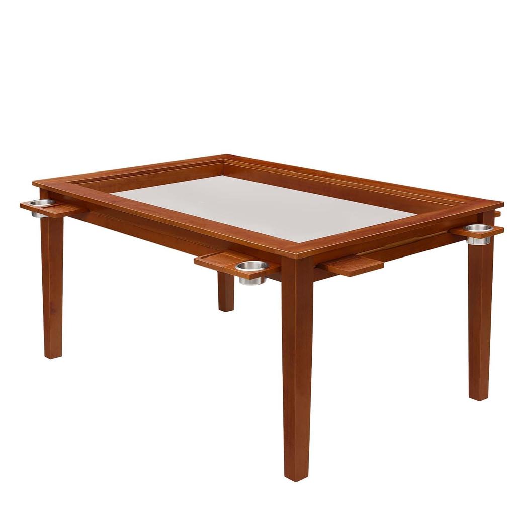 VEVOR Board Game Table 2-in-1 Gaming and Dining Table 1.6 X 1 X 0.76 M, Roomy for 6 Players, with Removable Tabletop, Leather Gaming Mat