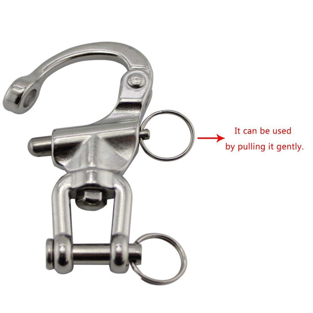 Pair Jaw Snap Shackle Diving Clips for Sailboat Spinnaker Halyard Sailing Rigging