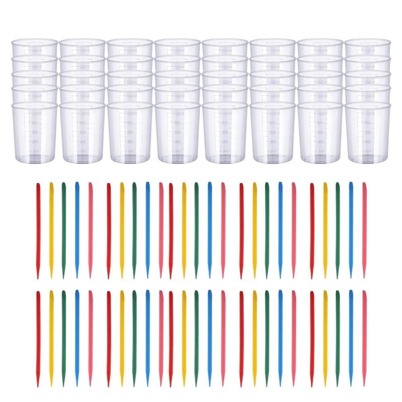 Sturdy Resin Measuring Cup Set Easy Cleaning Multipurpose Crafting Tool for Enthusiasts