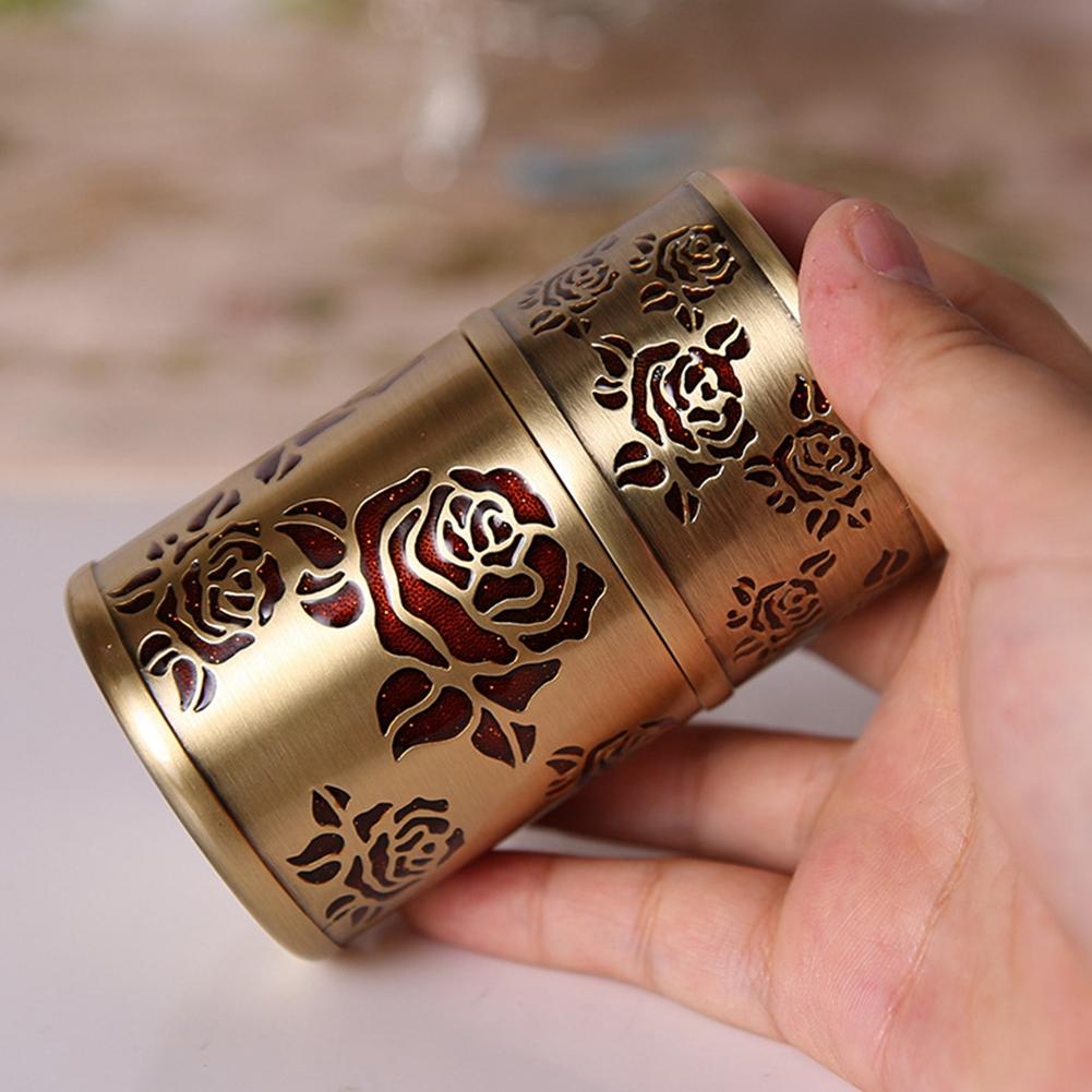 Krabička na párátka Držák na vatové tyčinky Dvojí použití Retro Lehký luxus Starožitná červená s růžovým vzorem