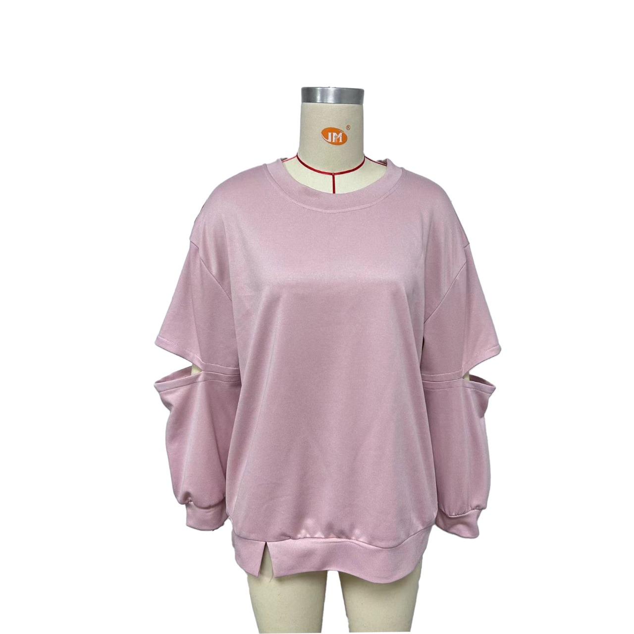 BITCED Модная простая свободная толстовка с капюшоном с круглым вырезом и принтом — фото 3