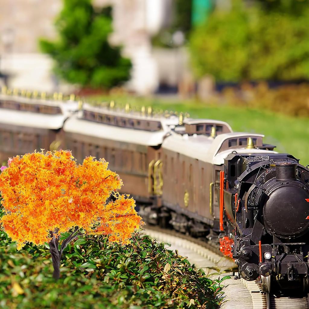 LIOOBO Fairy Garden Tree Plant Ornament: Miniature Garden Accessories, 12pcs Mixed Model Trees 2.1-2.5 Inches for DIY Crafts Micro Landscape Train