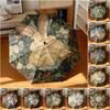 1pc Medieval William Morris Rabbit Design Umbrella Portable Folding Umbrella Iron Frame Hole Bone Structure Outdoor Home Umbrella