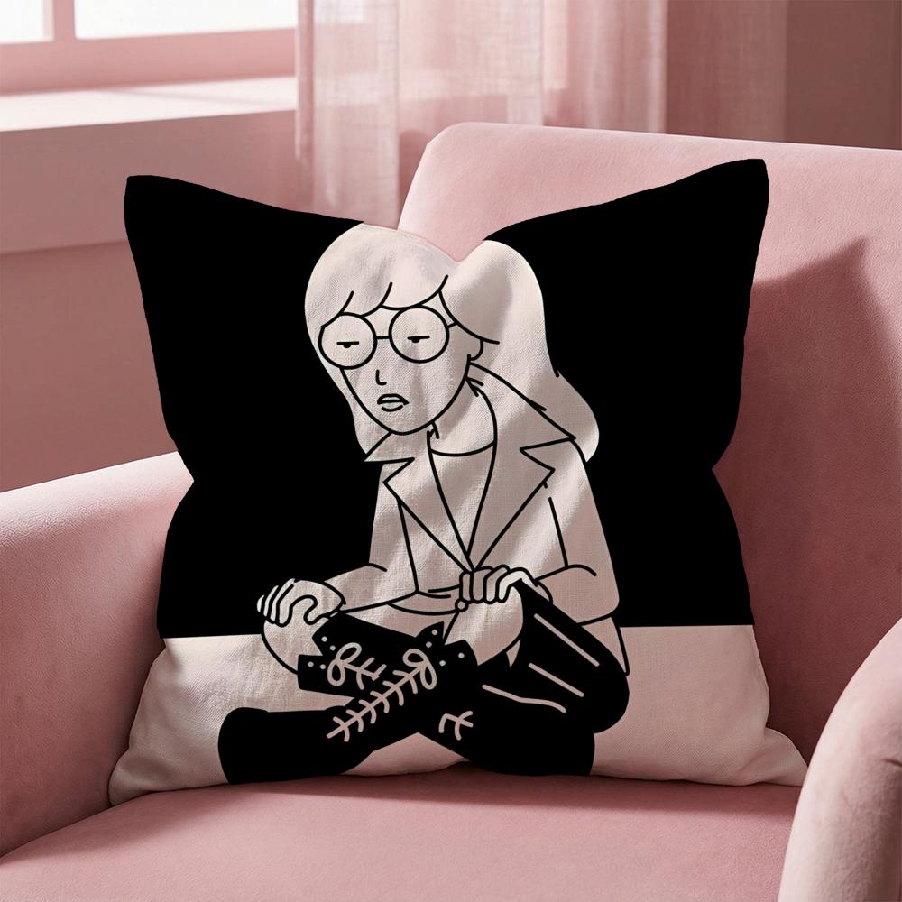 Cartoon D-Daria Cool Cushion Cover Multi-Scene Pillow Cover for Home & Car - Reversible, Soft & Durable for Daily Use