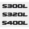 Alloy ABS Car Number Letters Sticker Rear Trunk Badge Decals for Mercedes Benz S300L S320L S400L S500L S600L Emblem Accessories