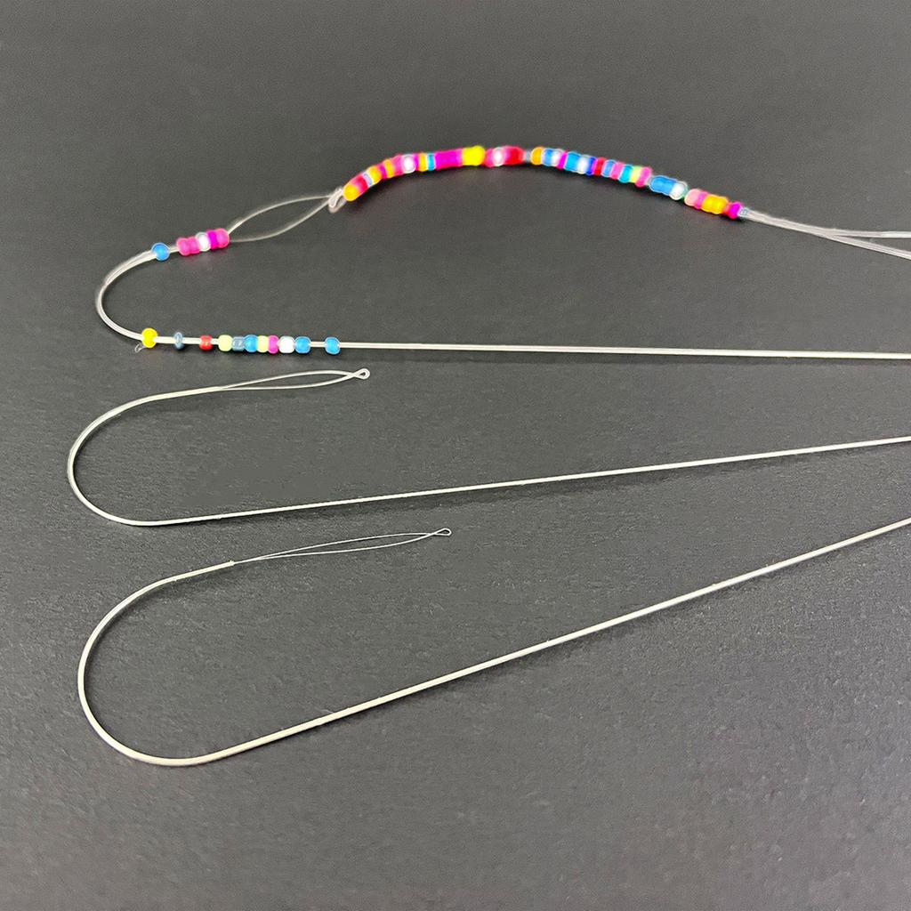 5pcs Waist Beads Needle Long Straight and Big Eye Beading Thread Needle for Bracelets Necklace Jewelry Making Supplies