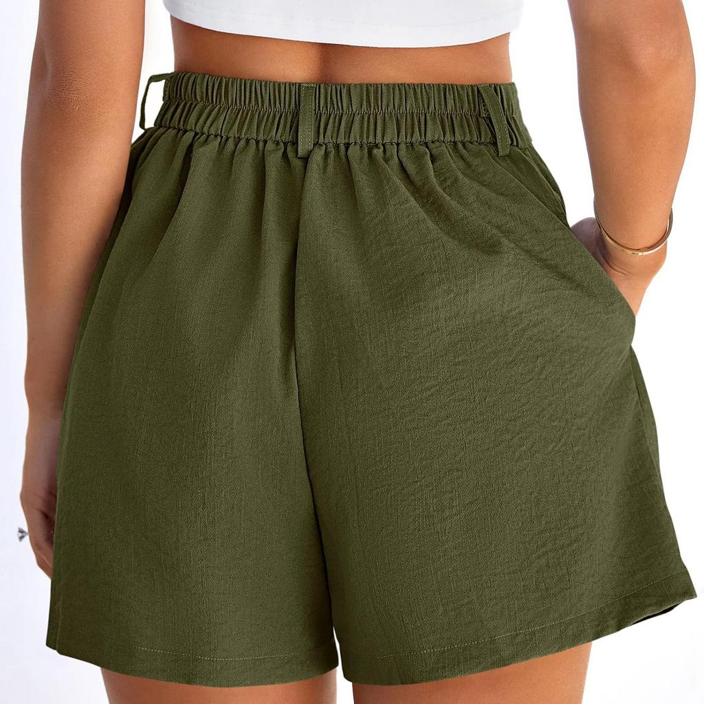 Summer Shorts For Women Casual High Waist Wide Leg Shorts