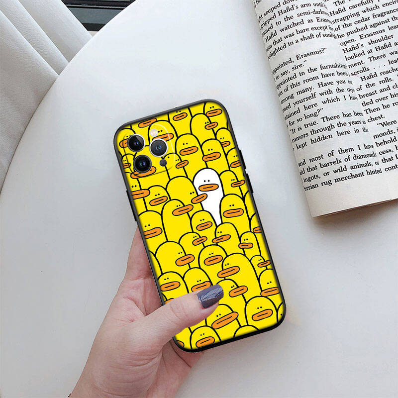 MH52 DUCK Cartoon Phone Shell Case for iPhone 7 8 11 12 13 14 15 16 17 16E XS Pro Max XR X SE Air
