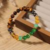 Festive Gifts Vibrant Multicolor Natural Stone Beaded Bracelet Fashion Jewelry For Unisex Daily Wear Stylish And Easy To Match Accessory