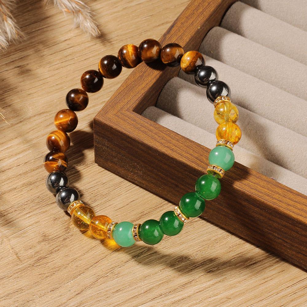 Festive Gifts Vibrant Multicolor Natural Stone Beaded Bracelet Fashion Jewelry For Unisex Daily Wear Stylish And Easy To Match Accessory