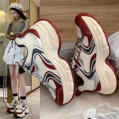 Fashion Designer Women Shoes 2024 New Color Block Women's Sneakers Autumn Light Breathable Casual Platform Shoes Zapatos De Mujer