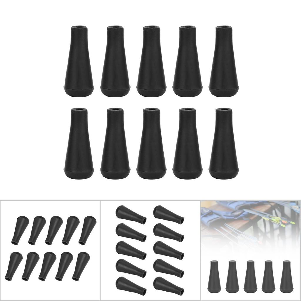 10PCS Rubber Arrowhead Archery Replacement Broadhead for Sports Shooting PracticeBlack 8mm