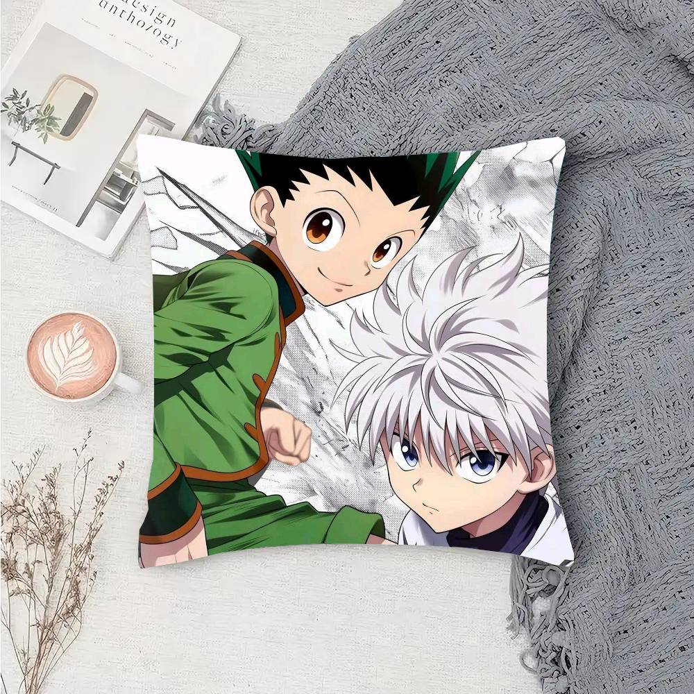 Anime Hunter X Hunter Pillow Case Fashion Square Pillowcase Bedroom Sofa Room Ins Decoration Leisure