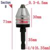 Quick-Change 0.3-13mm Self-Centering Three-Jaw Drill Chuck for Die Grinders and Hammer Drills