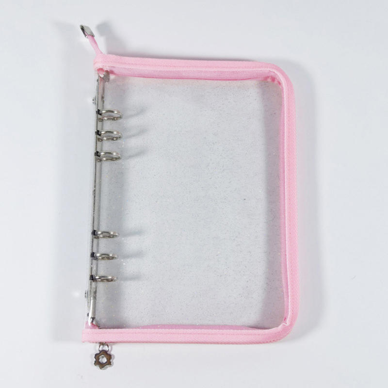 A5 6 Ring Binder Notebook with Zipper Pockets Photocard Holder Binder Sleeves Book Polaroid Small Card Photo Album