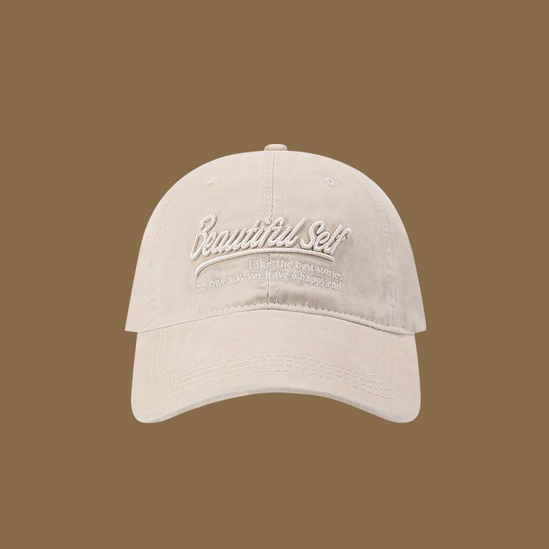 

Washed baseball cap women s spring and summer embroidery versatile sunscreen visor outdoor travel show face small cap men Adjustable