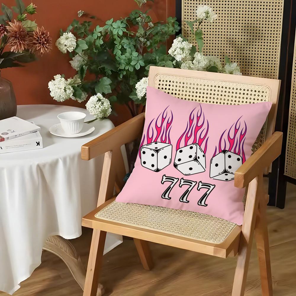 Lucky Angel Numbers Christian Women Cushion Cover Silky Short Plush Invisible Zipper Dustproof Sofa Pillow Case for Home Decor