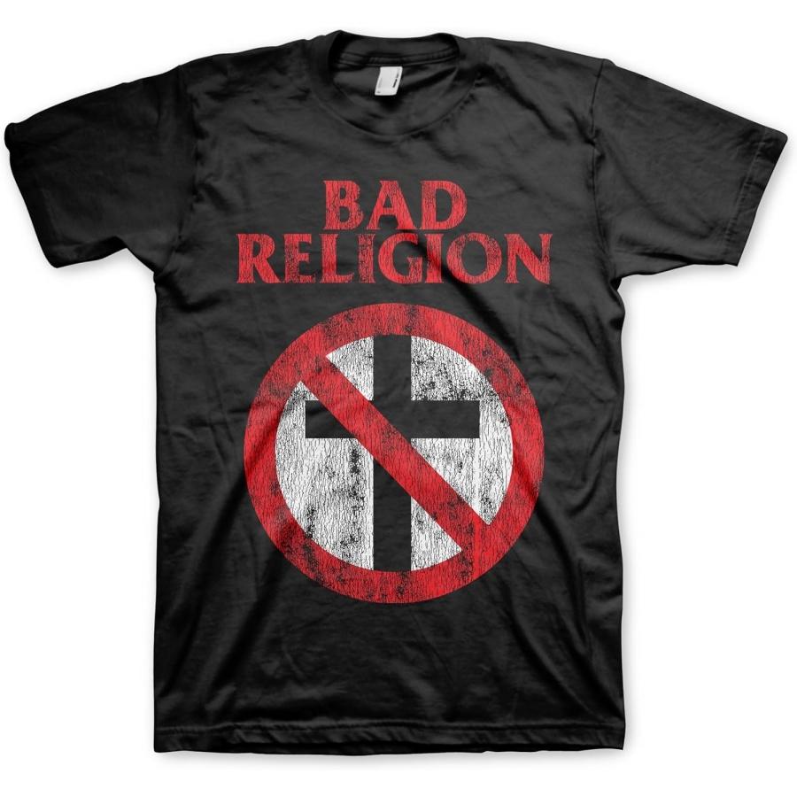 Official Band Shirts Bad Religion Distressed Crossbuster T-Shirt S разноцветный