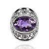 Natural Amethyst Ring, 925 Sterling Silver Jewelry, Gift for Mother, Vintage Inspire Jewelry