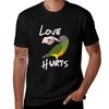 Liebe Schmerzt Senegalpapagei Finger Beißen T-Shirt Übergröße Basic Kurzarm Oberteil T-Shirt