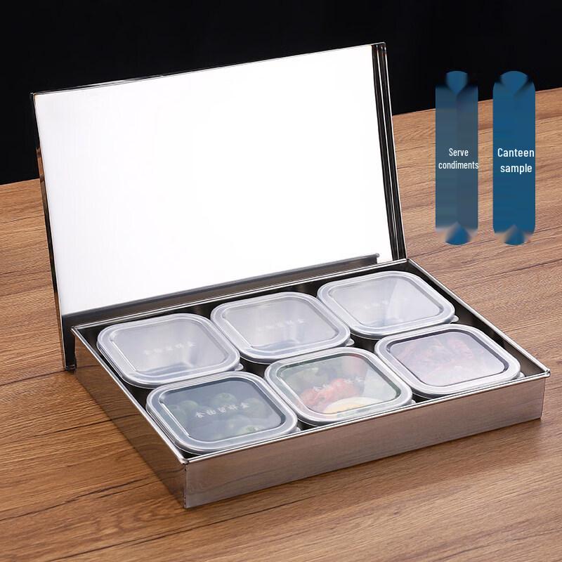 Stainless Steel 8-Compartment Food Sample Retention Box