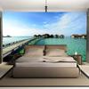 Seaside Landscape Wallpaper Modern Simple Living Room Bedroom Backdrop Wall Decor Photo Mural Mural