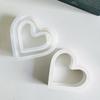 Heart Silicones Molds with Test Tube for Flower Vase Glass Planter Stations Stand Plant Stations Table Decorations