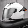 Smart LED Tail Light Motorcycle Helmet 3/4 Open Face ABS Full Protection Universal Fit Men Women