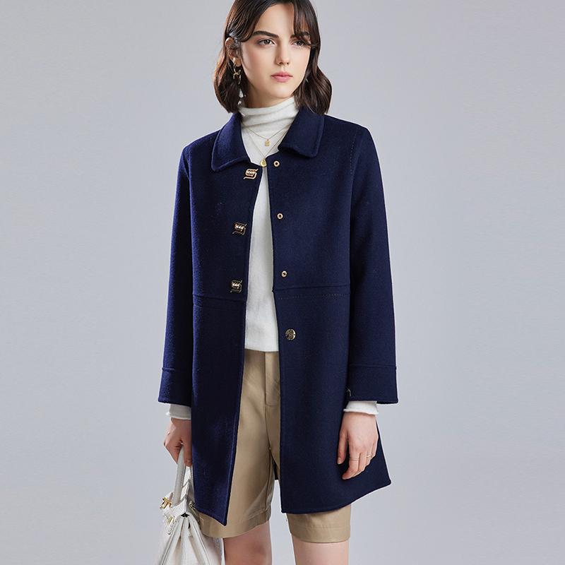 Women Wool Coat 100% Wool MODERN NEW SAGA Autumn Woolen Coat Winter Wool Overcoat Women Cashmere Long Jackets