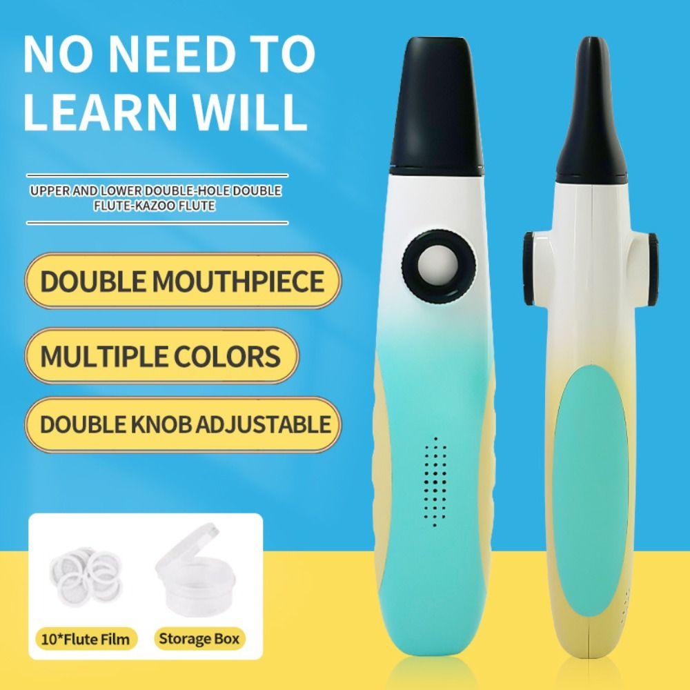 Portable Double Hole Kazoo Multi Colors Accompaniment Kazoo Wind Instrument  Music Gift