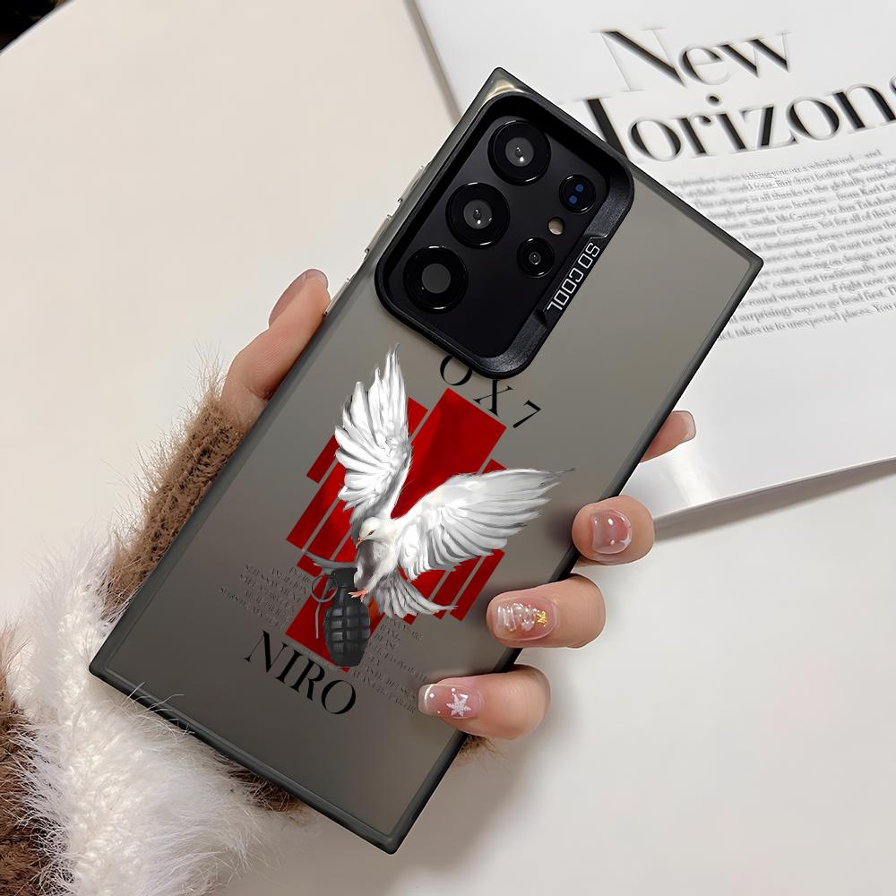 Rapper N-NIRO OX7 Phone Case For Samsung Galaxy S25 Edge S24 S23 S22 S21 S20 Ultra Funda Silicone Silver Cover