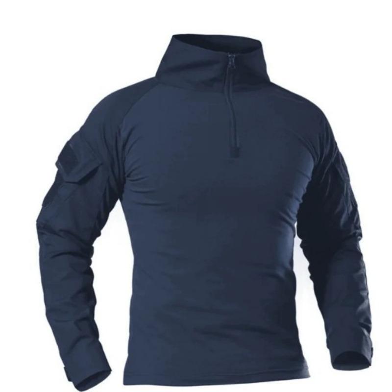 Outdoor Black Tactical Frog Suit for Male Military Fans Slim Quick-drying Long-sleeved Top as Training Uniform