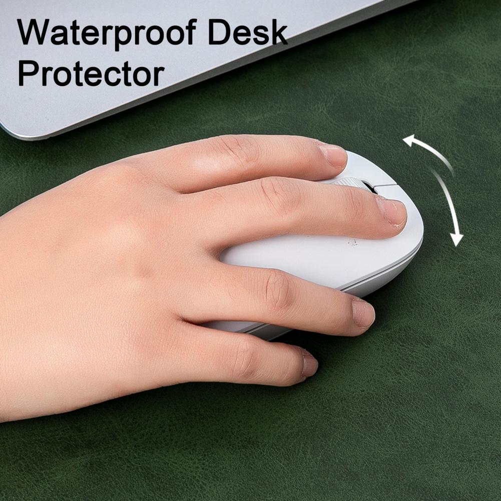 Faux Leather Desk Pad, Waterproof Non-slip Extended Gaming Mousepad, Large Keyboard Writing Mat Desktop Protector for Home Office