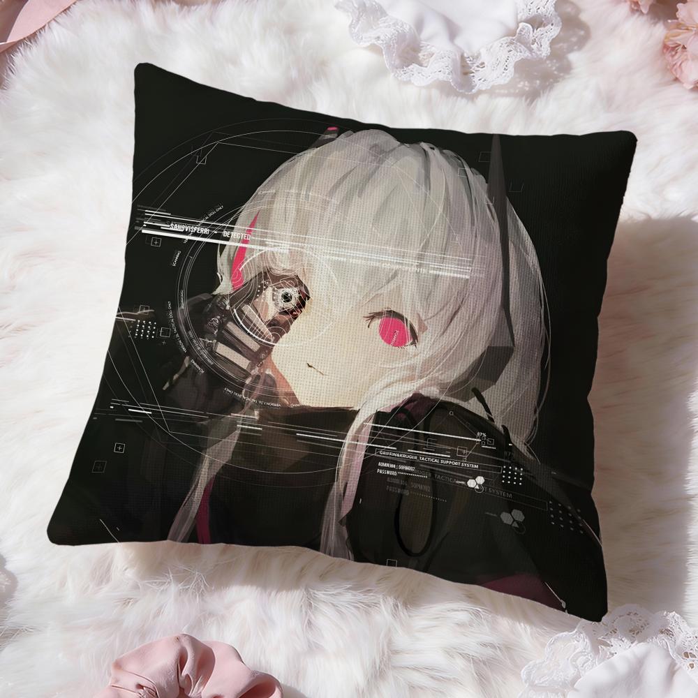 Girls Frontline Cushion Cover Premium Comfort Reversible Pillow Cove -Two in One Design for Any Room & Car Interior
