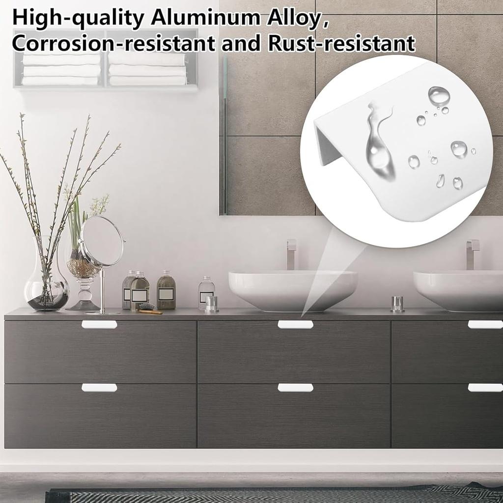 8pcs Cabinet Pull Handles, Hidden Drawer Handles, Modern-style Cabinet Hardware for Wardrobes and Drawers