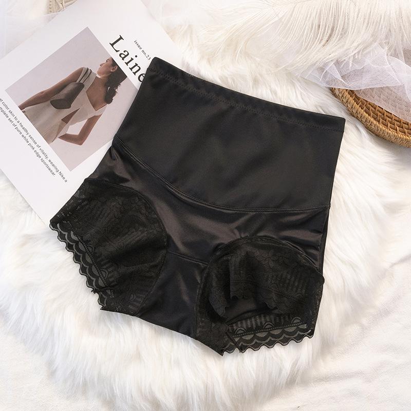 High Waist Hip-lifting Underwear for Women's Postpartum Shaping, Small Belly Fat MM Large Size Lace Strong Belly Pants, Summer Thin