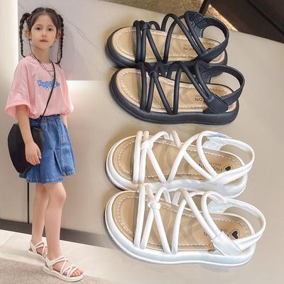 Sandals Women's Summer New Thin Strap Flat Bottom Casual Beach Shoes Platform Comfortable Fashion Roman Sandals