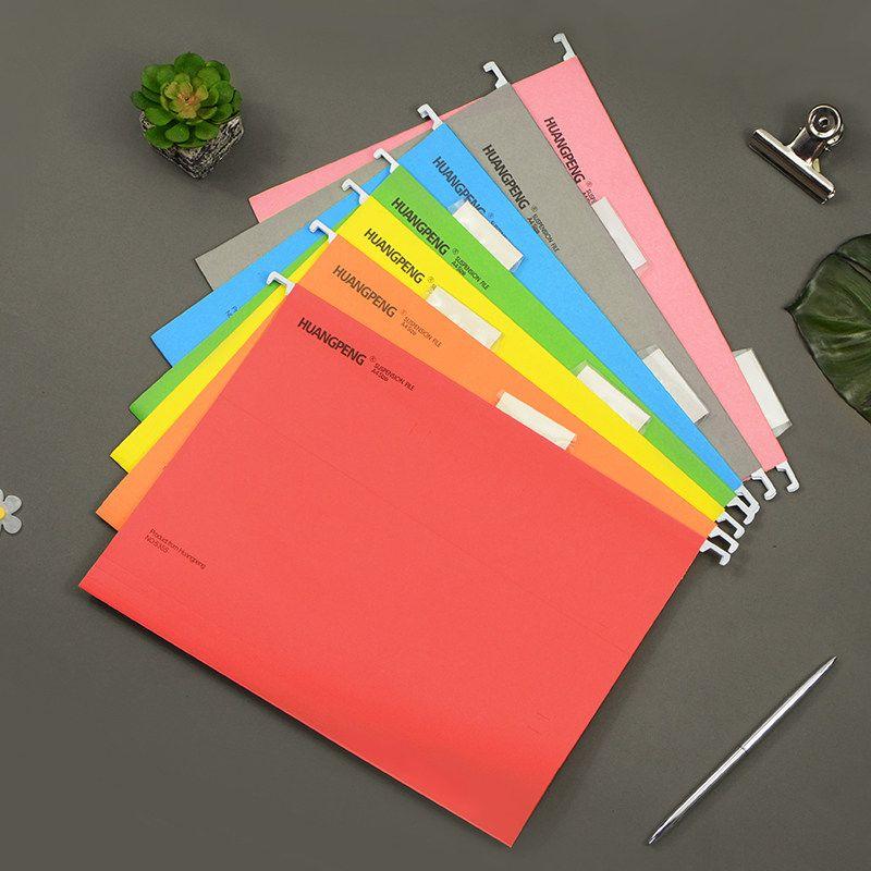 Thickened A4 Folder Hanging Hanging Folder File Bag Suspension Clamp Clip FC Hanging Laborers F4 Property File Binder A4 Paper 10 Pieces