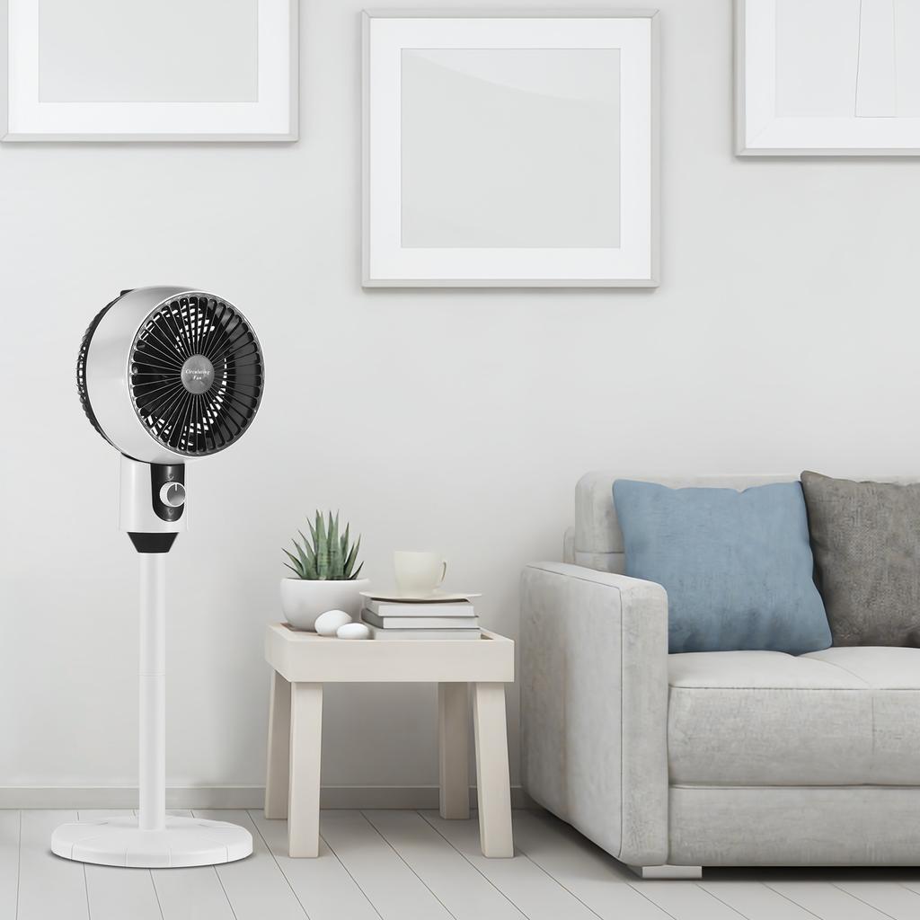 90 Degrees Oscillating Pedestal Fan High Velocity 3 Speeds Quiet Standing Floor Fan for Living Room