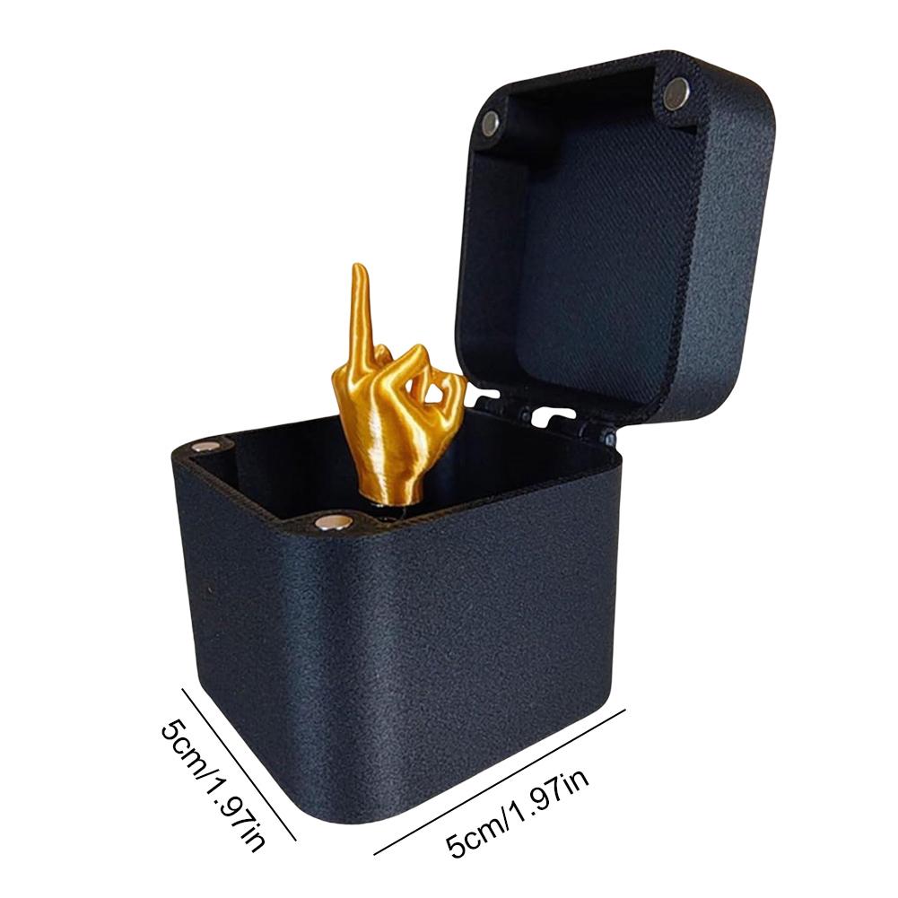 Funny Middle Finger in Box - Desk Decor Gag Gift for Christmas & Birthday Valentine's day Novelty Office Toy & Home Decoration